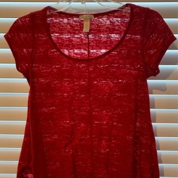 VIXEN Red Shirt/Sheer Material Juniors Large - Picture 3 of 3